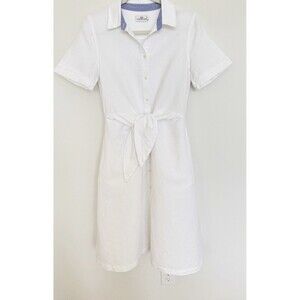 Vineyard Vines | Dresses | Vineyard Vines Classic White Westerly Tiefront Linen  Dress With Pockets Size 4 | Poshmark